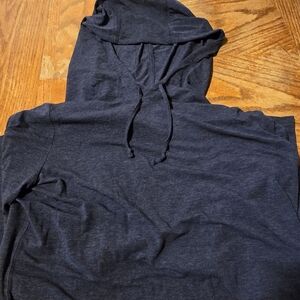 Duluth Trading Co Dry And Mighty Tunic Hoodie Women's Size L Blue